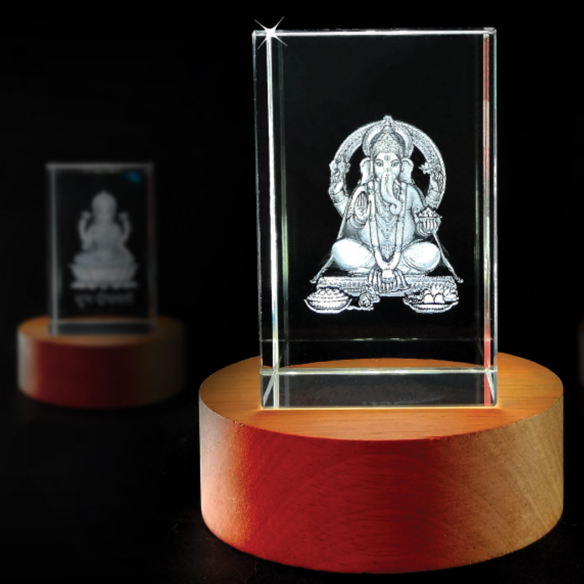 3D Crystal LED Ganesha Ji - Image 2