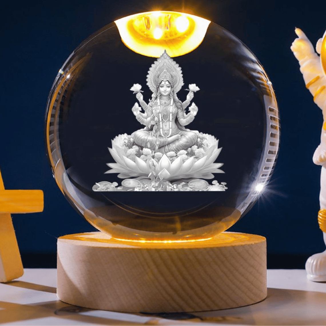 3D Crystal Laxmi Ji - Image 2