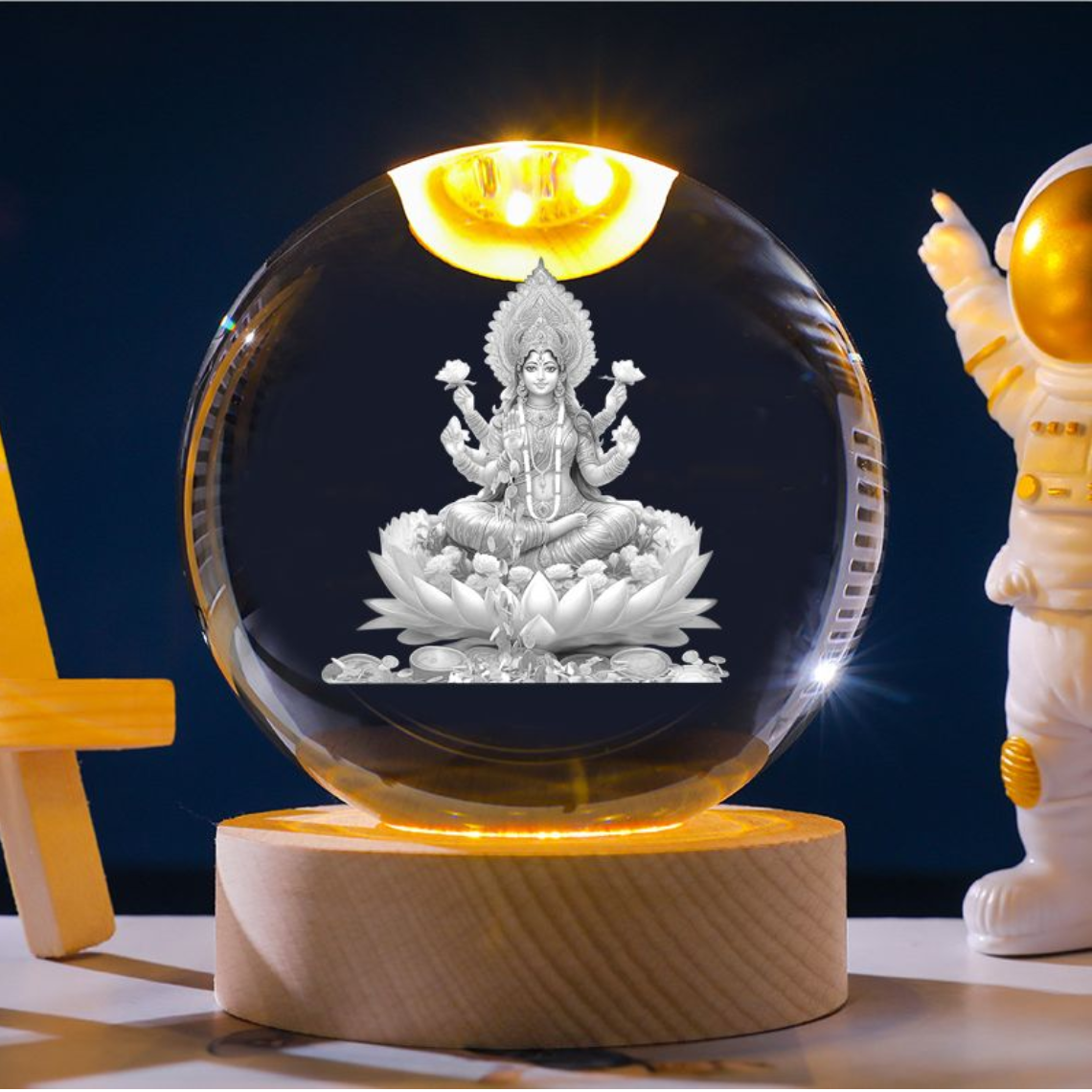 3D Crystal Laxmi Ji