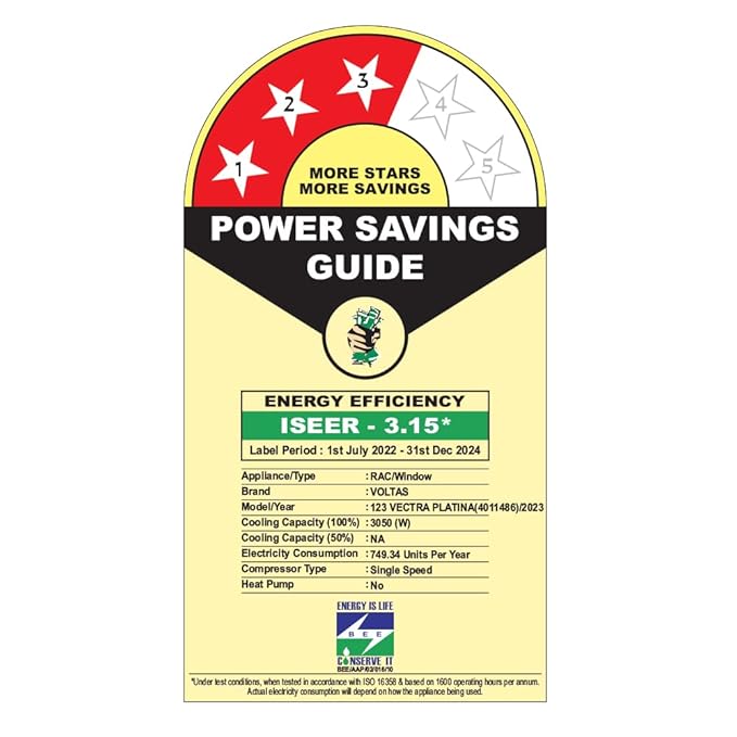 Voltas 1 Ton 3 Star, Fixed Speed Window AC - Image 3