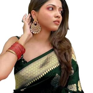 C J Enterprise Women's Kanjivaram Art Silk Saree