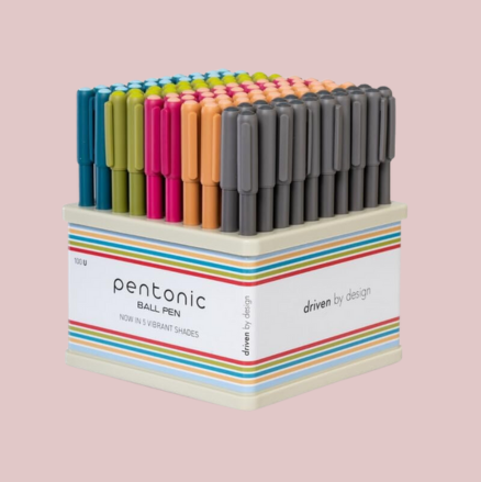 Pentonic 0.7 mm Ball Point Pen Tumbler Pack | Vibrant Multicolor Body | Blue Ink | Set of 100 - Image 3