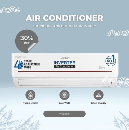 Voltas 1.5 Ton 3 Star Split Inverter AC - White