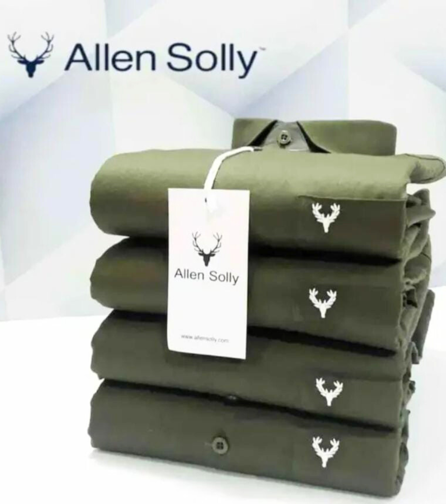 Allen Solly Mens Shirts (Light Green, White, Blue) - Image 4